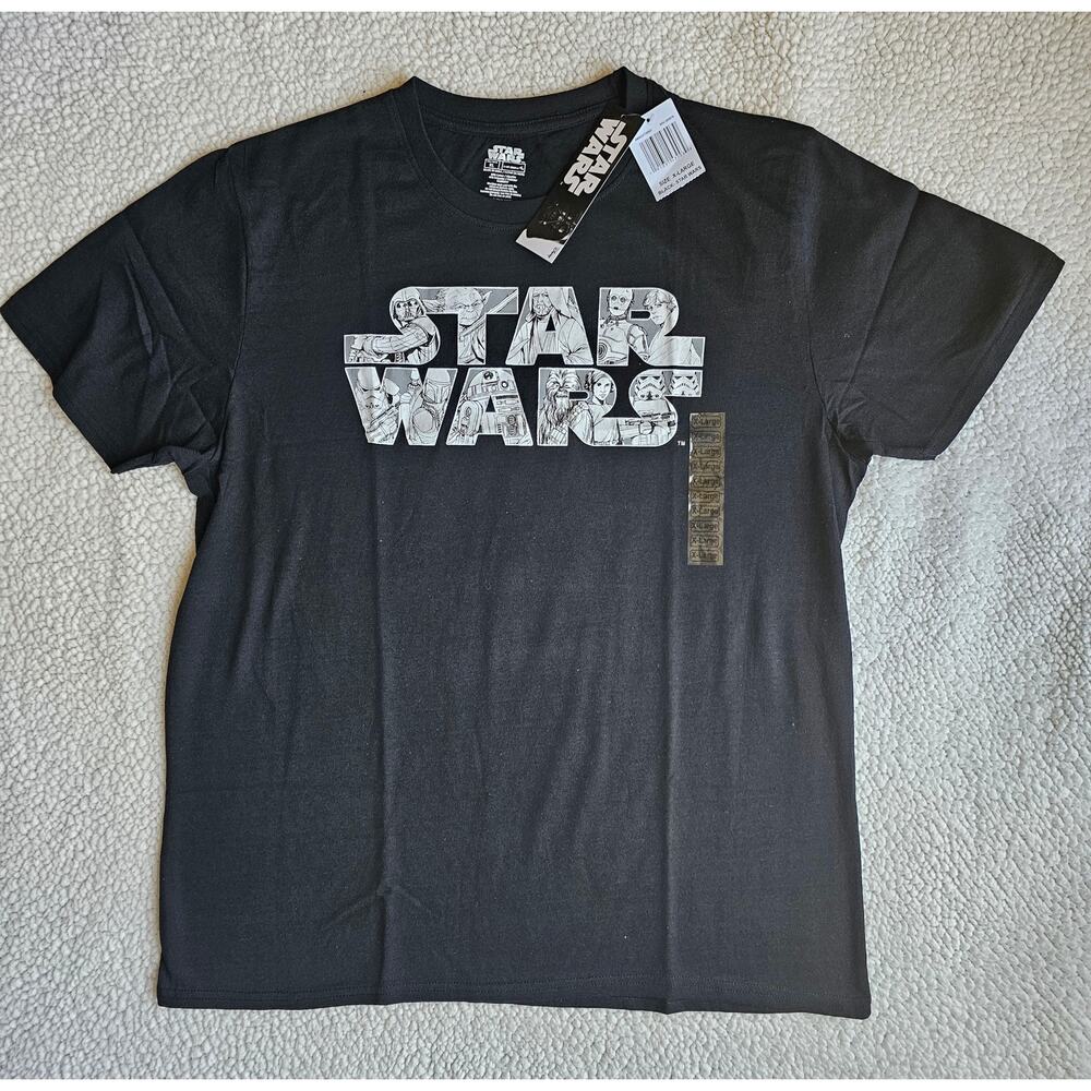 DISNEY STAR WARS Black Graphic T-SHIRT NEW With Tags Adult XL - Picture 2 of 5